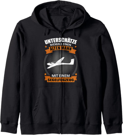 Segelflug Alter Mann Spruch Segelflugzeug Pilot Segelfliegen Kapuzenjacke