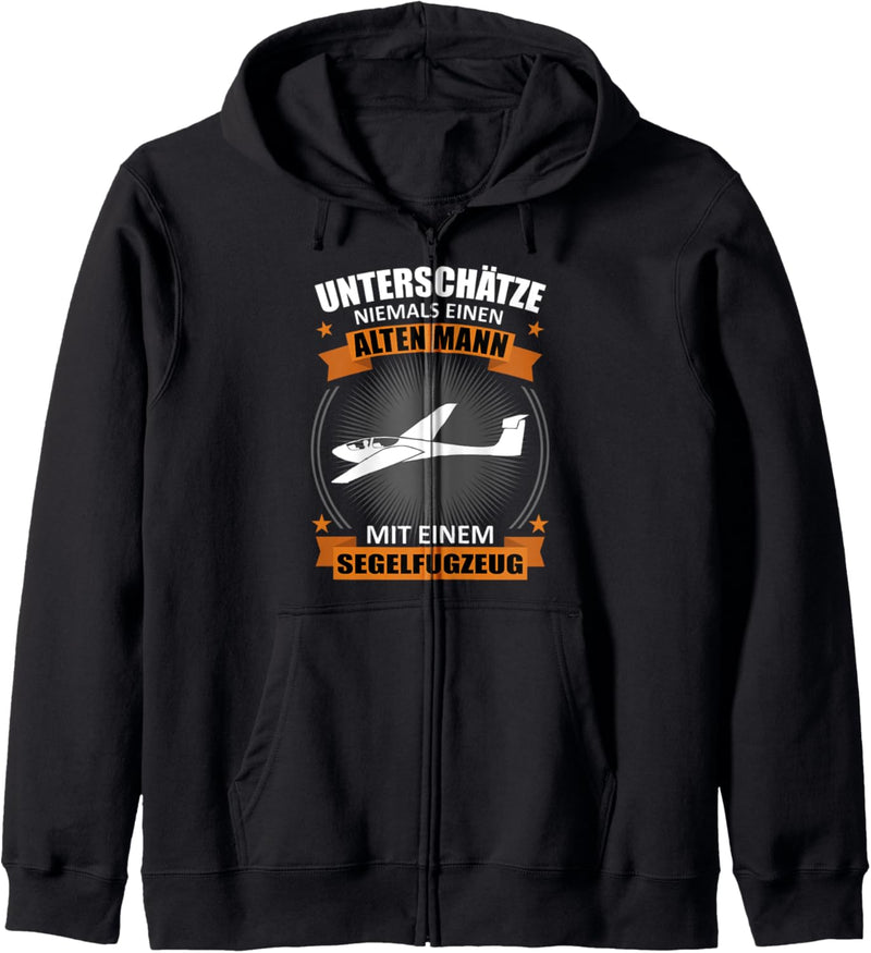 Segelflug Alter Mann Spruch Segelflugzeug Pilot Segelfliegen Kapuzenjacke