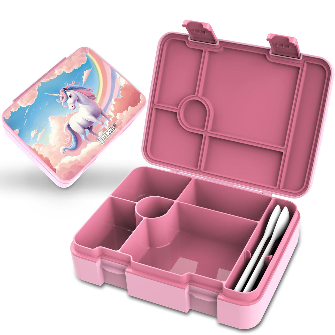Jarlson® Brotdose Kinder mit Fächern | Lunchbox BPA frei | Bento Box auslaufsicher | Snackbox | Jaus
