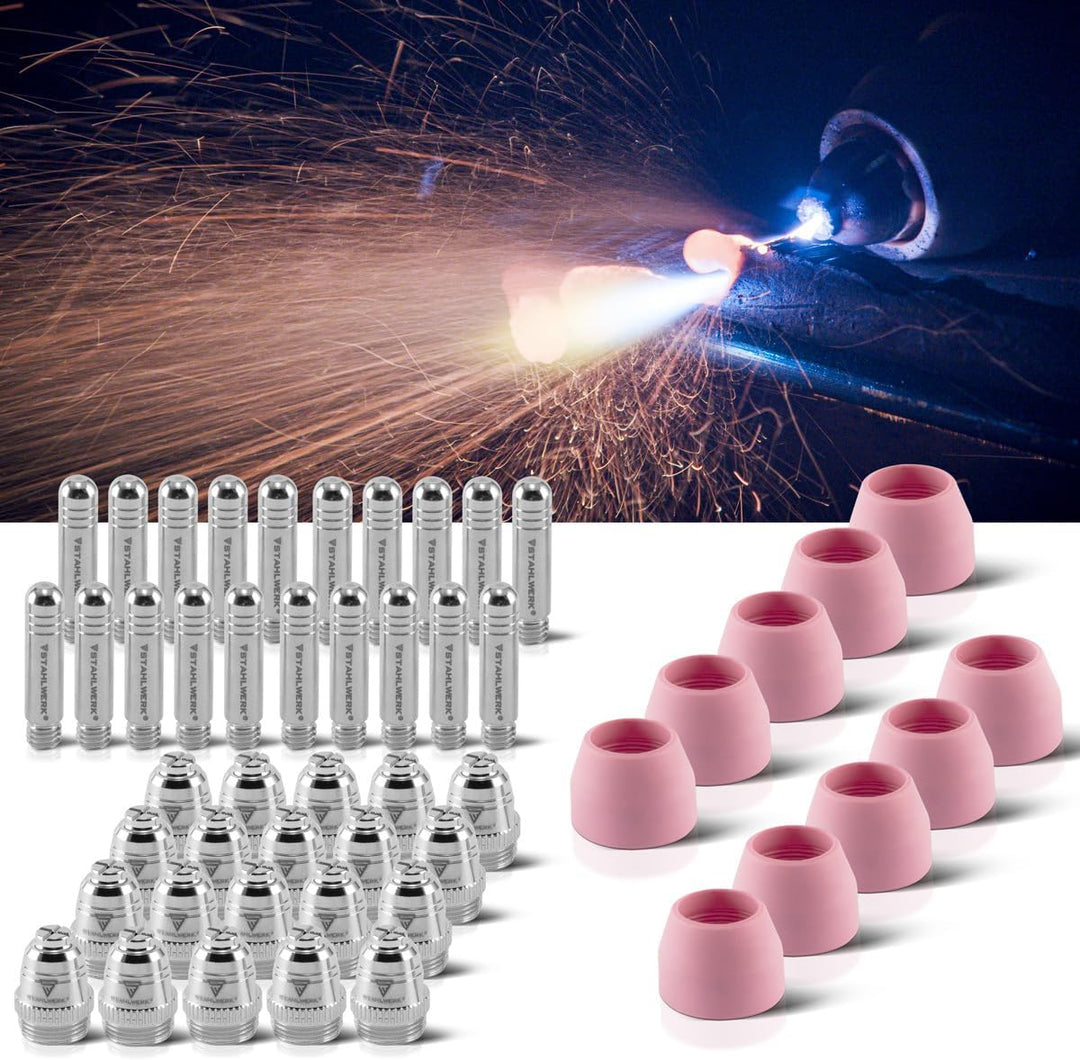 STAHLWERK AG-60 Plasmazubehör Verschleissteile Plasmadüsen + Elektroden + Keramikkappen für AG-60 /