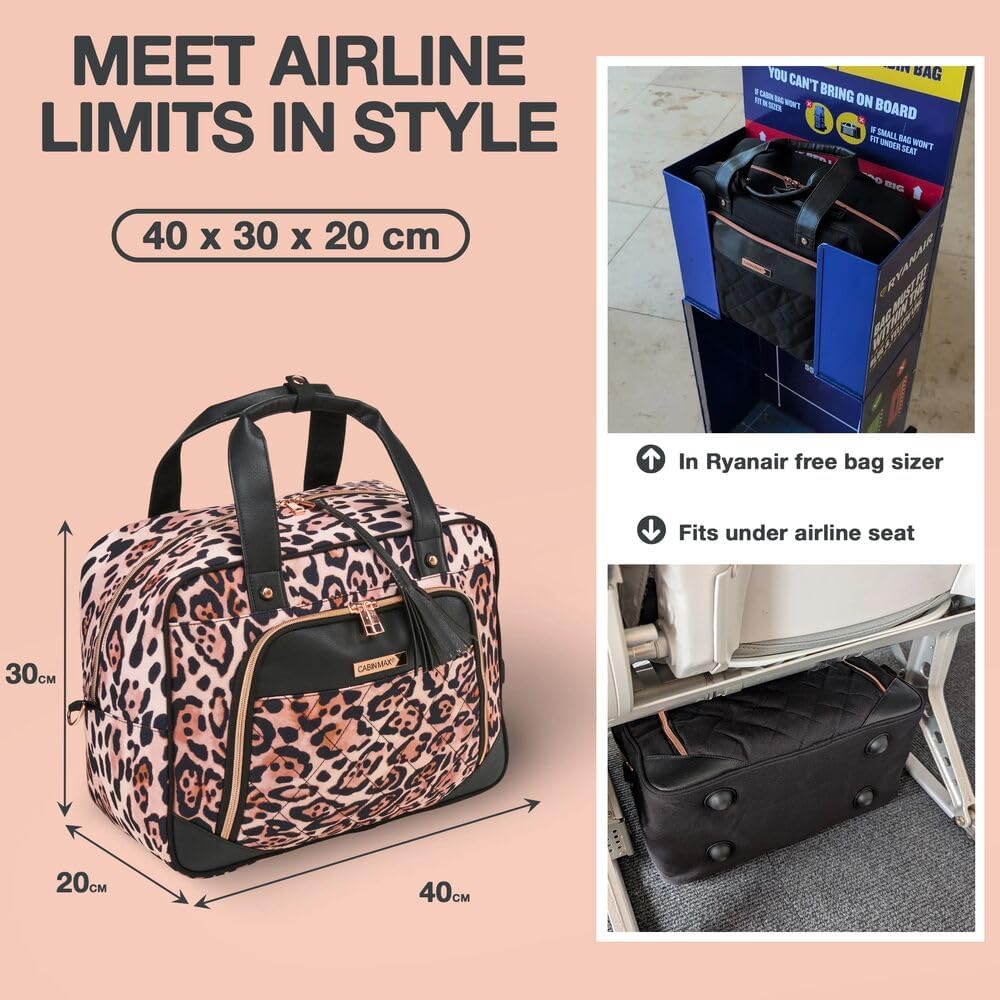 Cabin Max Vela Reisetasche 40x30x20, 24l, Wizz Air kompatibel, Untersitz-Reisetasche, Handgepäck-Rei