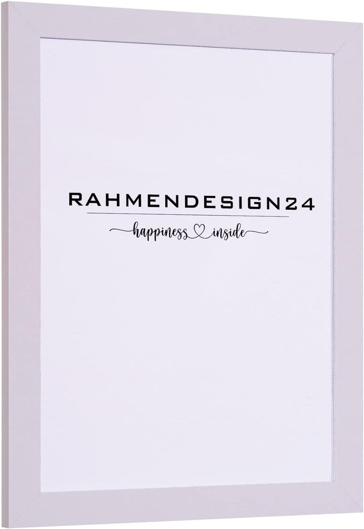 Rahmendesign24 Bilderrahmen Milano 70x90 Weiss (matt) Fotorahmen, Wechselrahmen, Posterrahmen, Puzzl