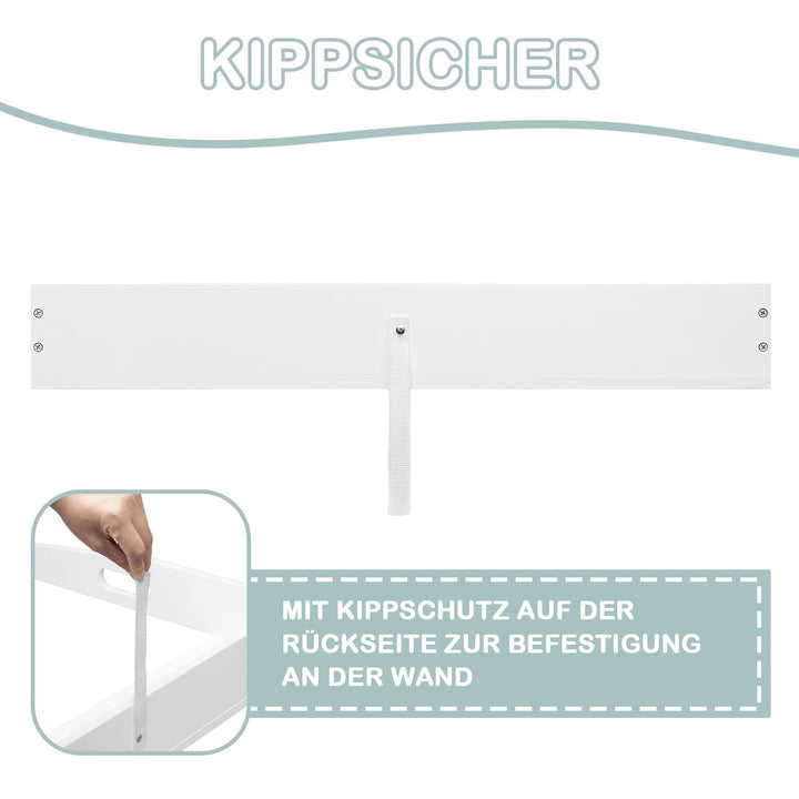WOLTU Wickelaufsatz universal, Wickeltischaufsatz für Kommode mit Tiefe 47,5–50 cm und Breite ab 70