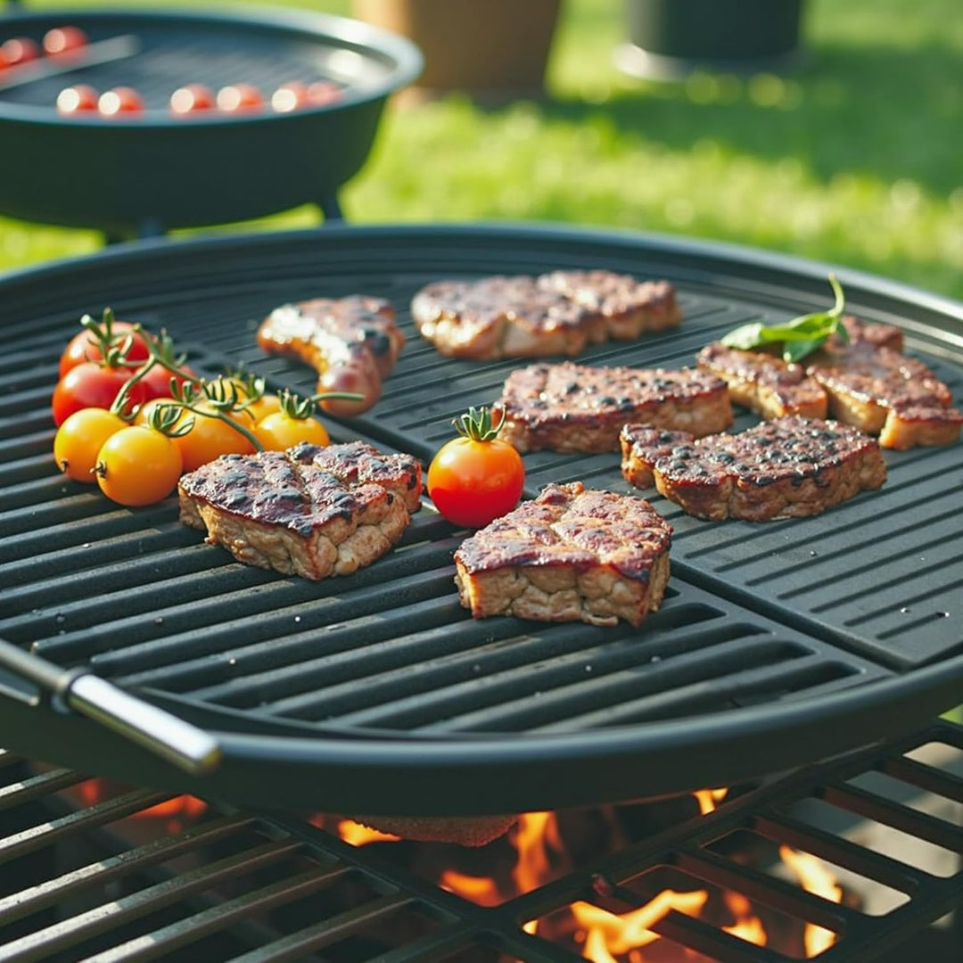 Wiltec Gusseisen Grillrost 55 x 26,5 x 0,9 cm, Gussrost für Grill mit guter Hitzespeicherung, Grillg