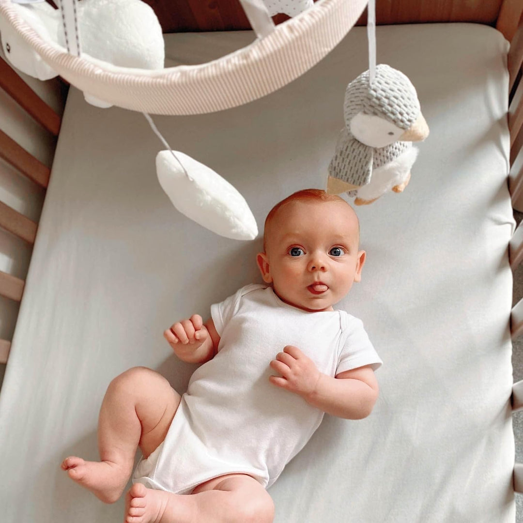 Nuby Kinderbett-Mobile für Babys mit verstellbarem Arm, geeignet für alle Babybetten. Süsse Plüschfi