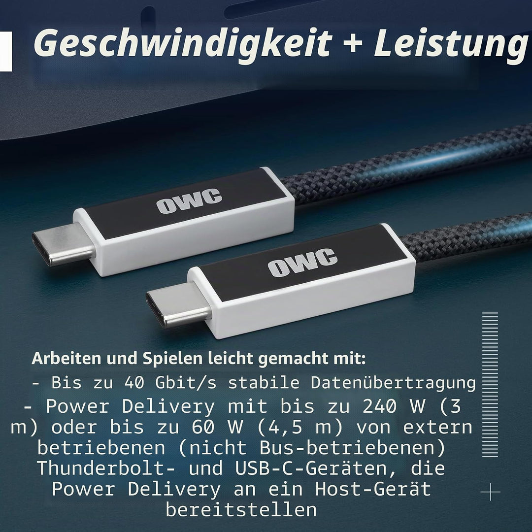 OWC 3,0 m langes USB4 (40 Gb/s) aktives optisches Kabel, 3,0 m