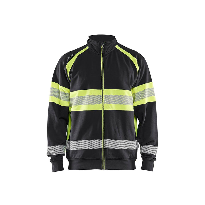 Blaklader Warnschutzpullover 3551-1158 XXL Schwarz/Warngelb, XXL Schwarz/Warngelb