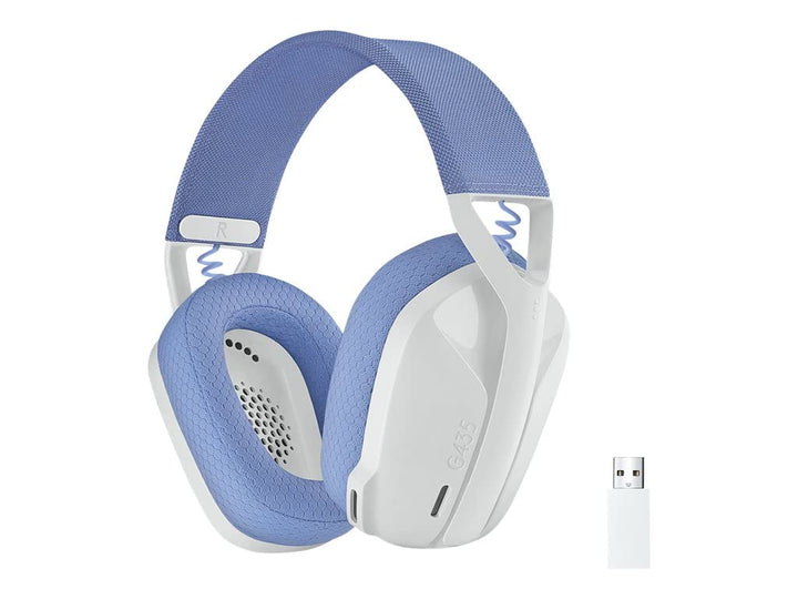 Logitech - G435 Lightspeed Wireless Gaming Headset - Weiss, 981-001074, schwarz