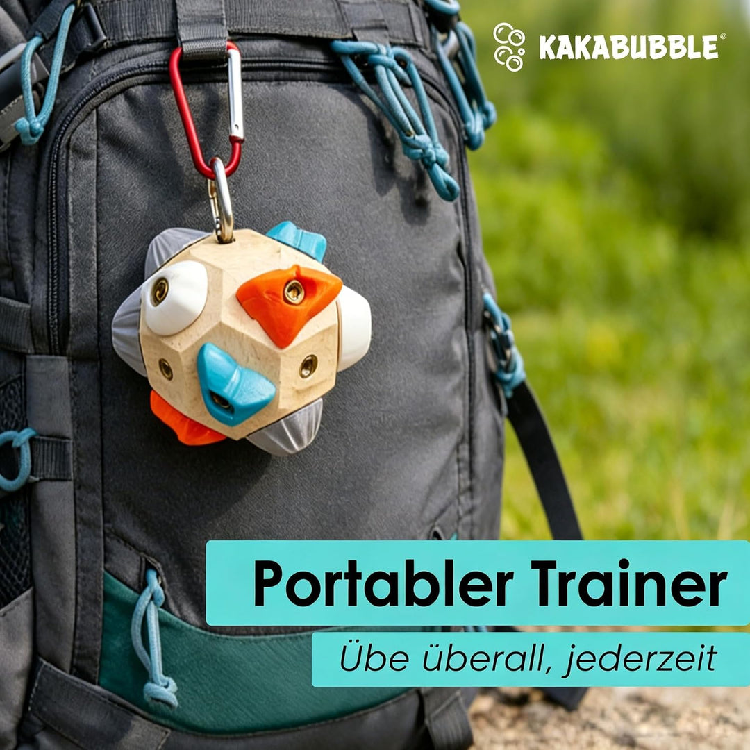 Handgefertigter Kletterblock aus Massivholz, Fingertrainer für Griffkraft mit Individuellen Routen,