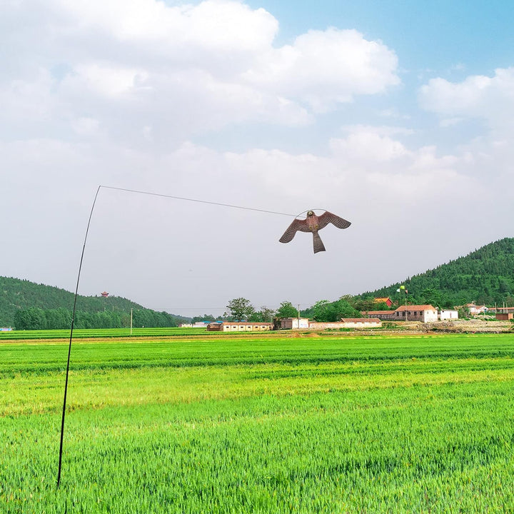 Flyonte Vogelschutz-Teleskop-Vogelscheuchen-Stil A-Drachen mit 4m ausziehbarer Stange Vogelabwehr-Dr