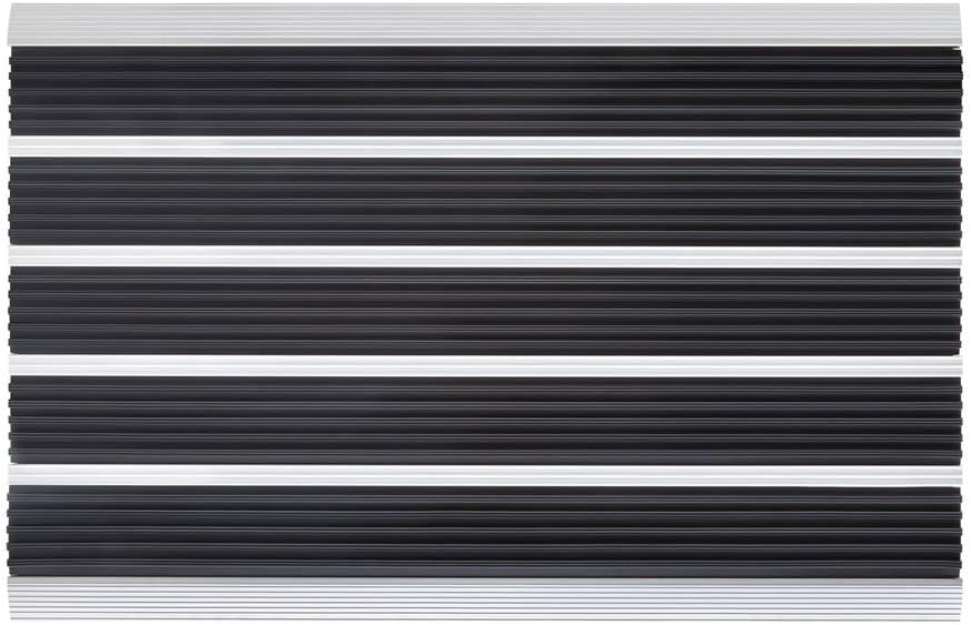 PANA Aluminium Türmatte (39x60cm) • Fussmatte Aussen • Schmutzfangmatte • Fussabtreter mit Nadelfilz