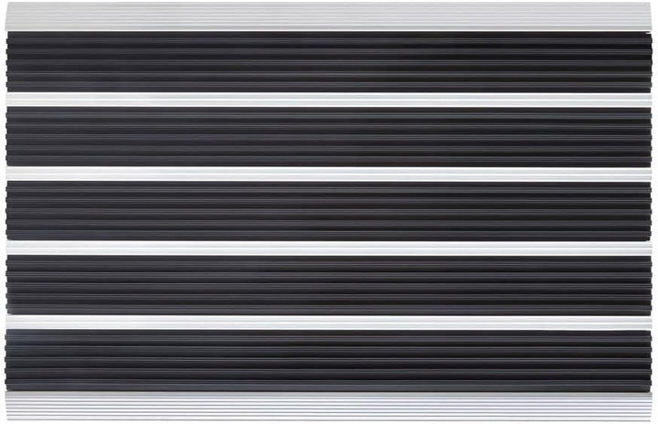 PANA Aluminium Türmatte (39x60cm) • Fussmatte Aussen • Schmutzfangmatte • Fussabtreter mit Nadelfilz