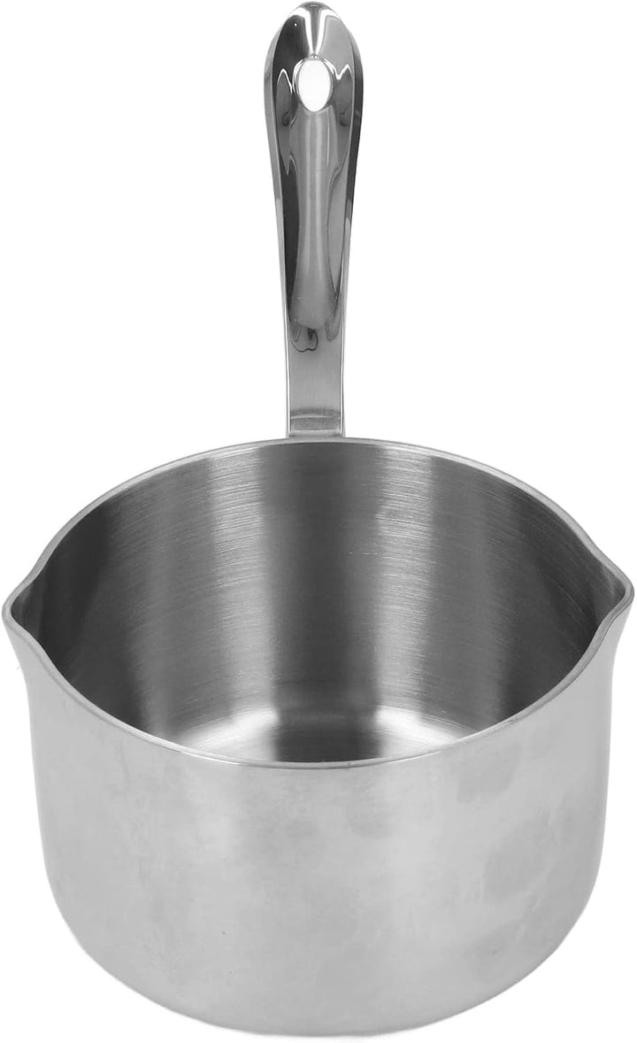 Fictory Edelstahl-Schmelztopf, Doppelausgiesser, perfekt für heisse Milch, Schokolade, Zucker, Käse,