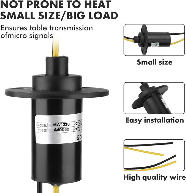Schleifring, 22 mm Leitfähiger Schleifring Sammelring 30 A 150 U/min 0~600 V AC/DC