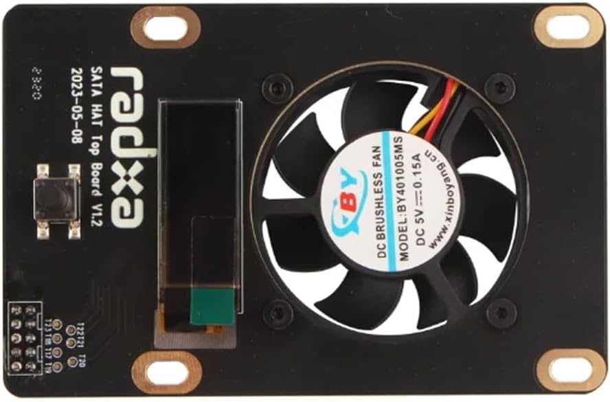 Raspberry Pi 5 Penta-SATA-Hut mit oberer Platine – bis zu 5 x SATA-Disks HAT