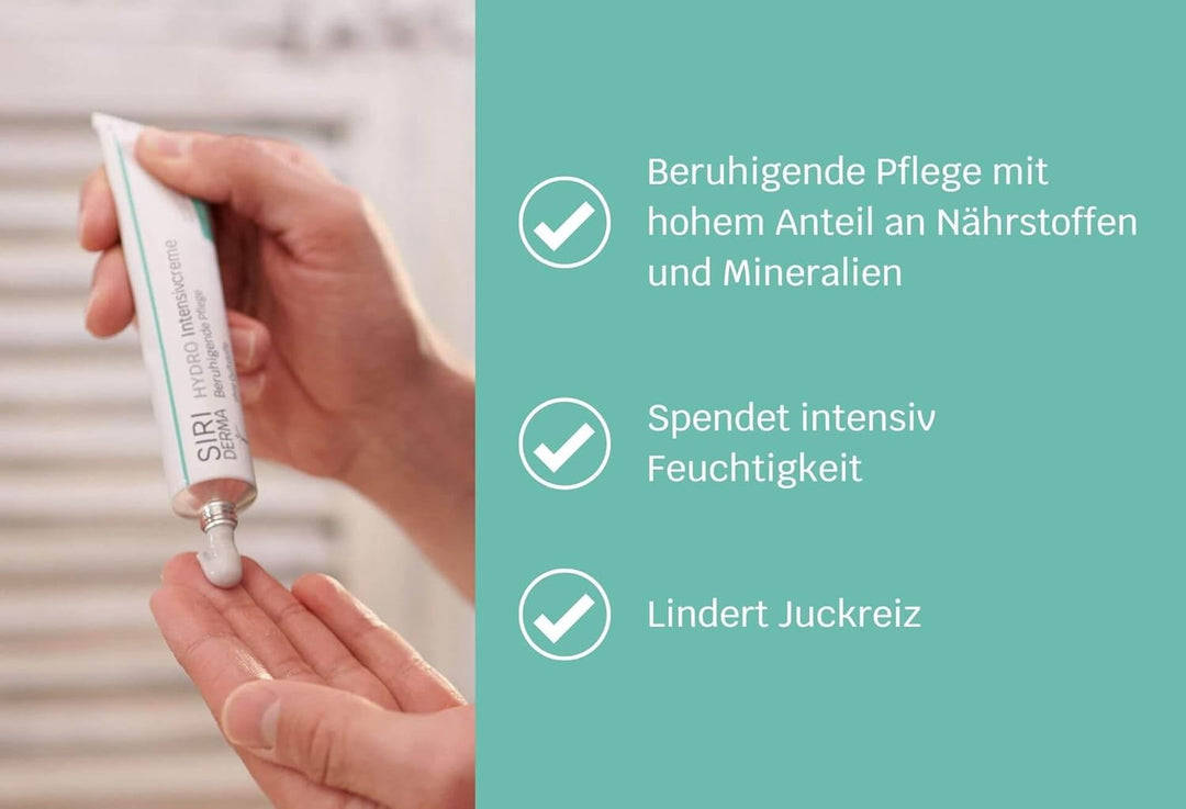 SIRIDERMA Aufbau-Pflegecreme PLUS| Creme für juckende und gereizte Haut bei Neurodermitis und Psoria