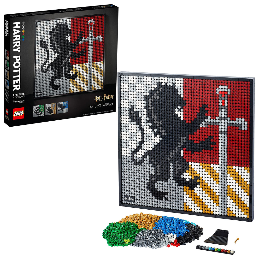 LEGO Art Harry Potter Hogwarts Crests 31201 Building Kit; Perfect for Adults Who Love Hobbies and Co