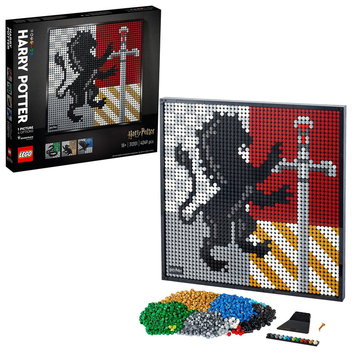 LEGO Art Harry Potter Hogwarts Crests 31201 Building Kit; Perfect for Adults Who Love Hobbies and Co