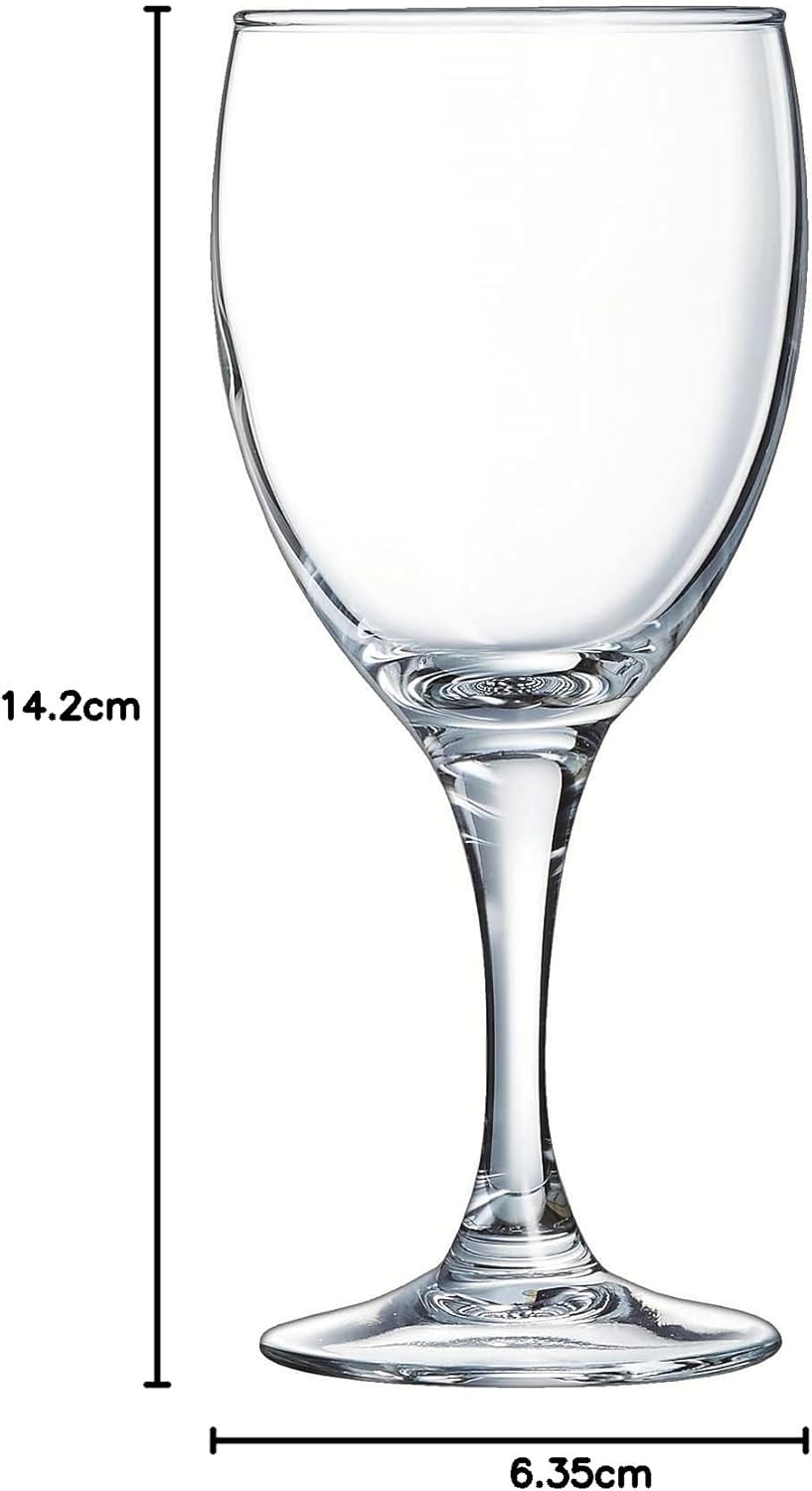 Arcoroc - Kollektion Elegance – 6 Stielgläser 24 cl aus Glas – professioneller Gebrauch – verstärkte