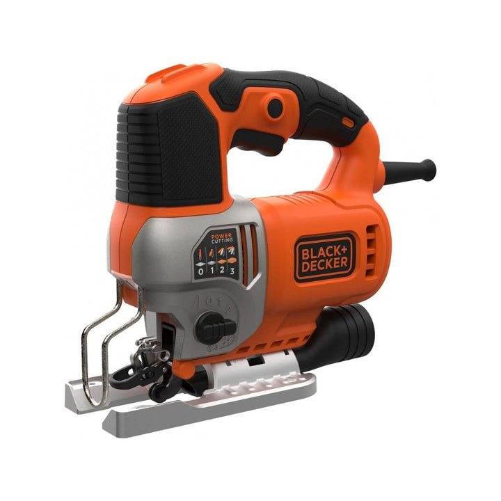 Black+Decker Elektronik-Pendelhub-Stichsäge (650W, 3 Pendelhubstufen, variable Hubzahl, Aluminium-Dr