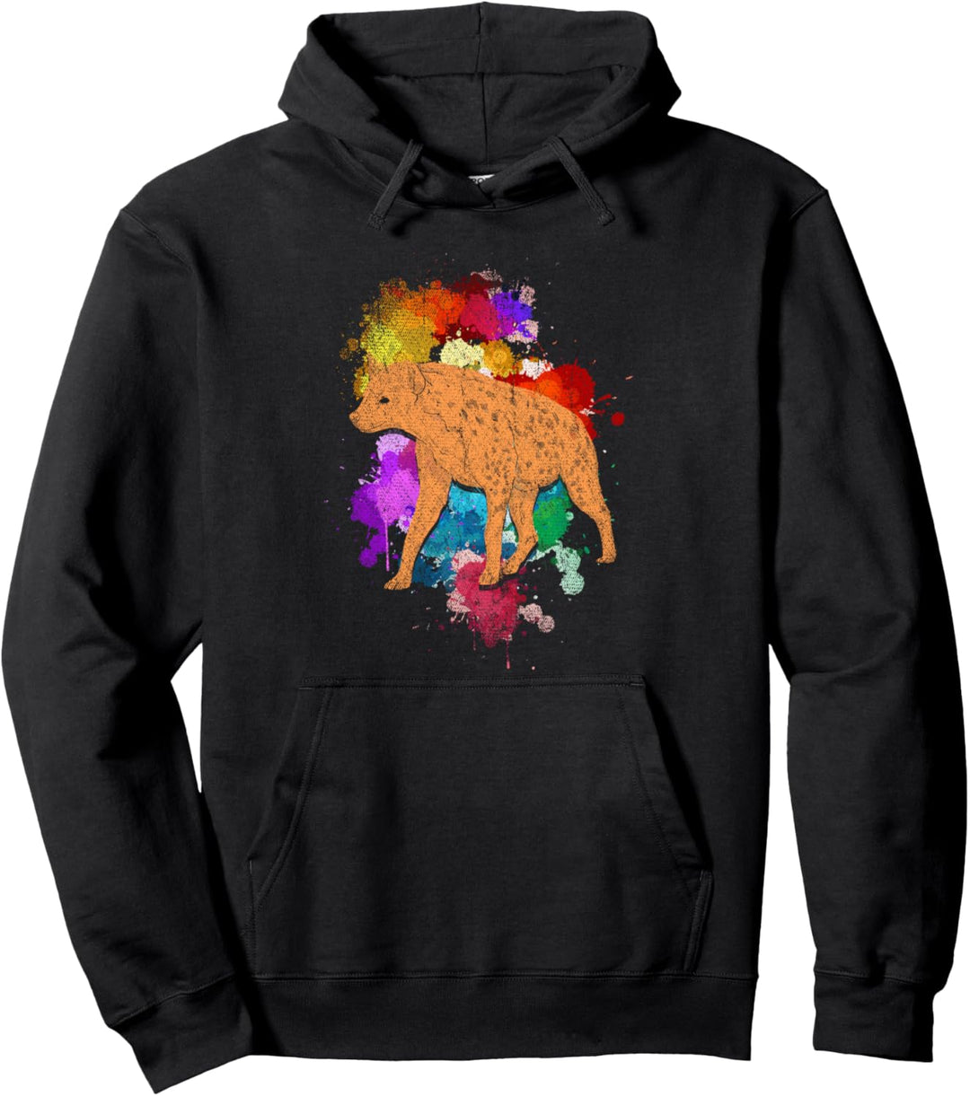 Buntes Afrika Tier Geschenk Hyäne Pullover Hoodie