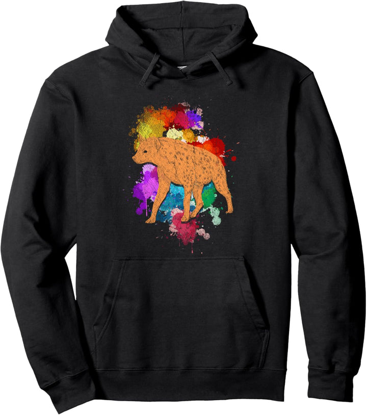 Buntes Afrika Tier Geschenk Hyäne Pullover Hoodie