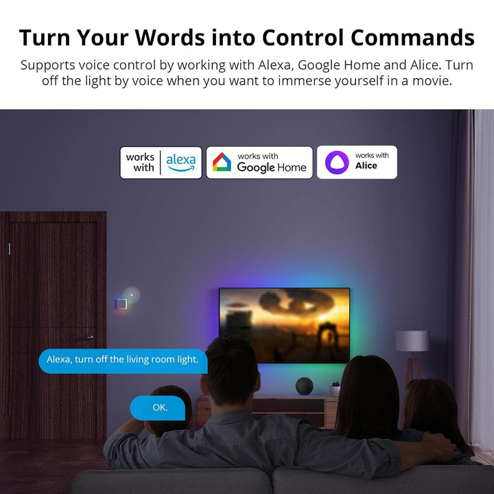 SONOFF T5 1 Gang WiFi Smart Touch Lichtschalter, 2 Wege Wireless Wandlichtschalter, Full Touch Schal