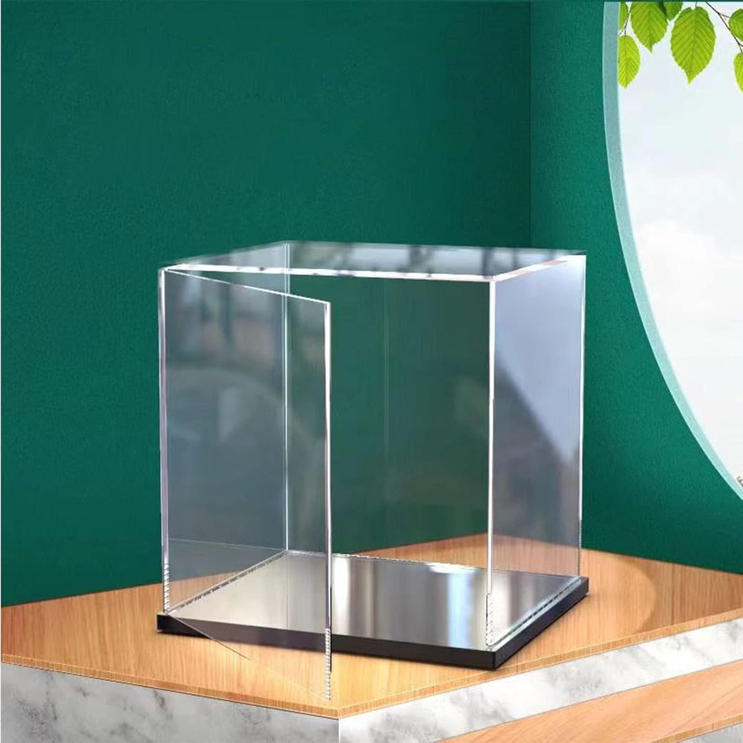 Öffne klare Acryl-Vitrine-Assemble Countertop Box mit weisser Basis, Staubschutz für Action Figuren