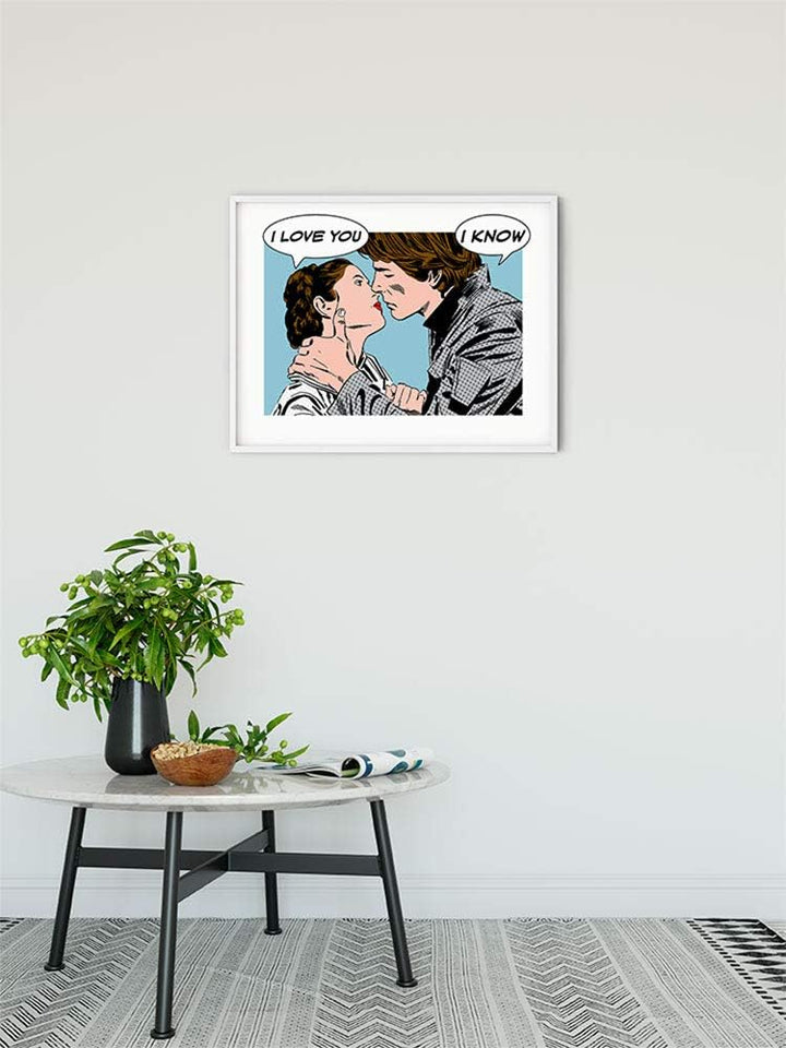 Komar Wandbild | Star Wars Classic Comic Quote Leia Han | Kinderzimmer, Jugendzimmer, Dekoration, Ku
