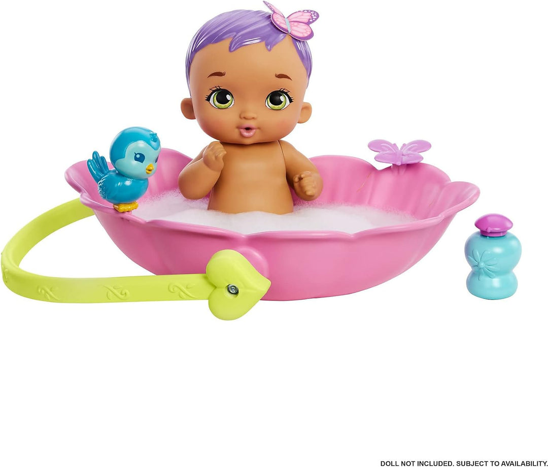 My Garden Baby HBH46 - 2-in-1 Badewanne & Bett Spielset (29,2 cm), mit Zubehörteilen wie Seife, Kiss