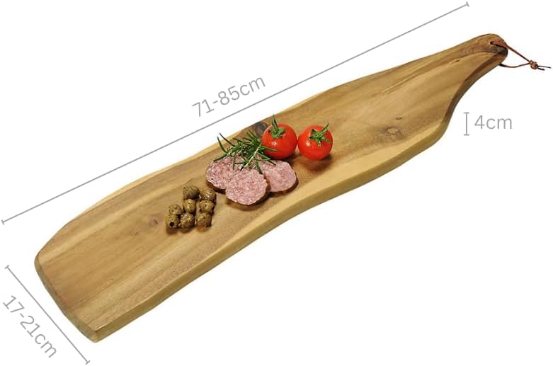 KESPER | Servierbrett Akazienholz XL 71–85 cm mit Lederband | 2819513 | Masse: 71–85 × 17 cm | Holzs