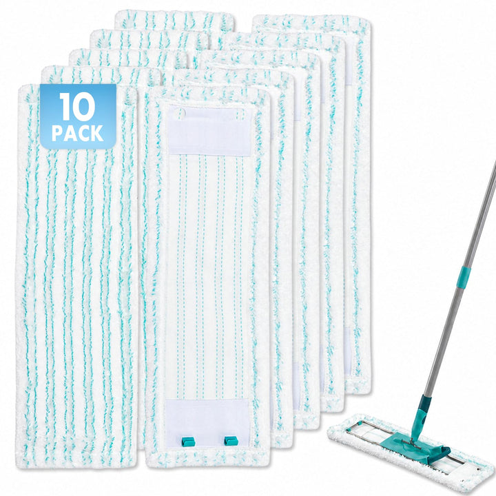 10 Stück Wischbezüge kompatibel mit Leifheit Profi XL Micro Duo / Cotton Plus, 47 x 16,5 cm Mikrofas