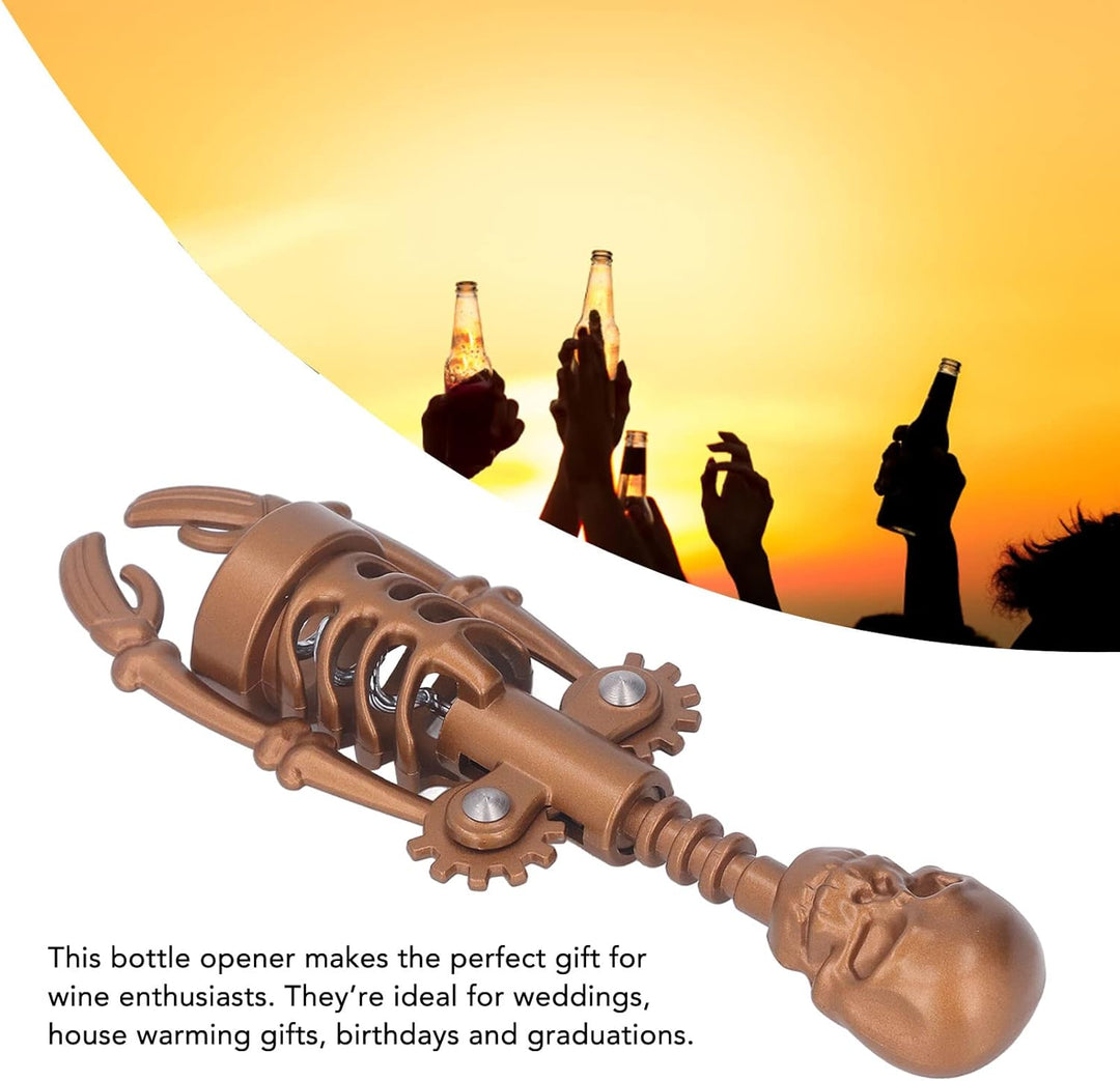 Weinflaschenöffner mit Totenkopf-Korkenzieher, Halloween-Themen-Weinöffner für Geburtstage, Abschlus