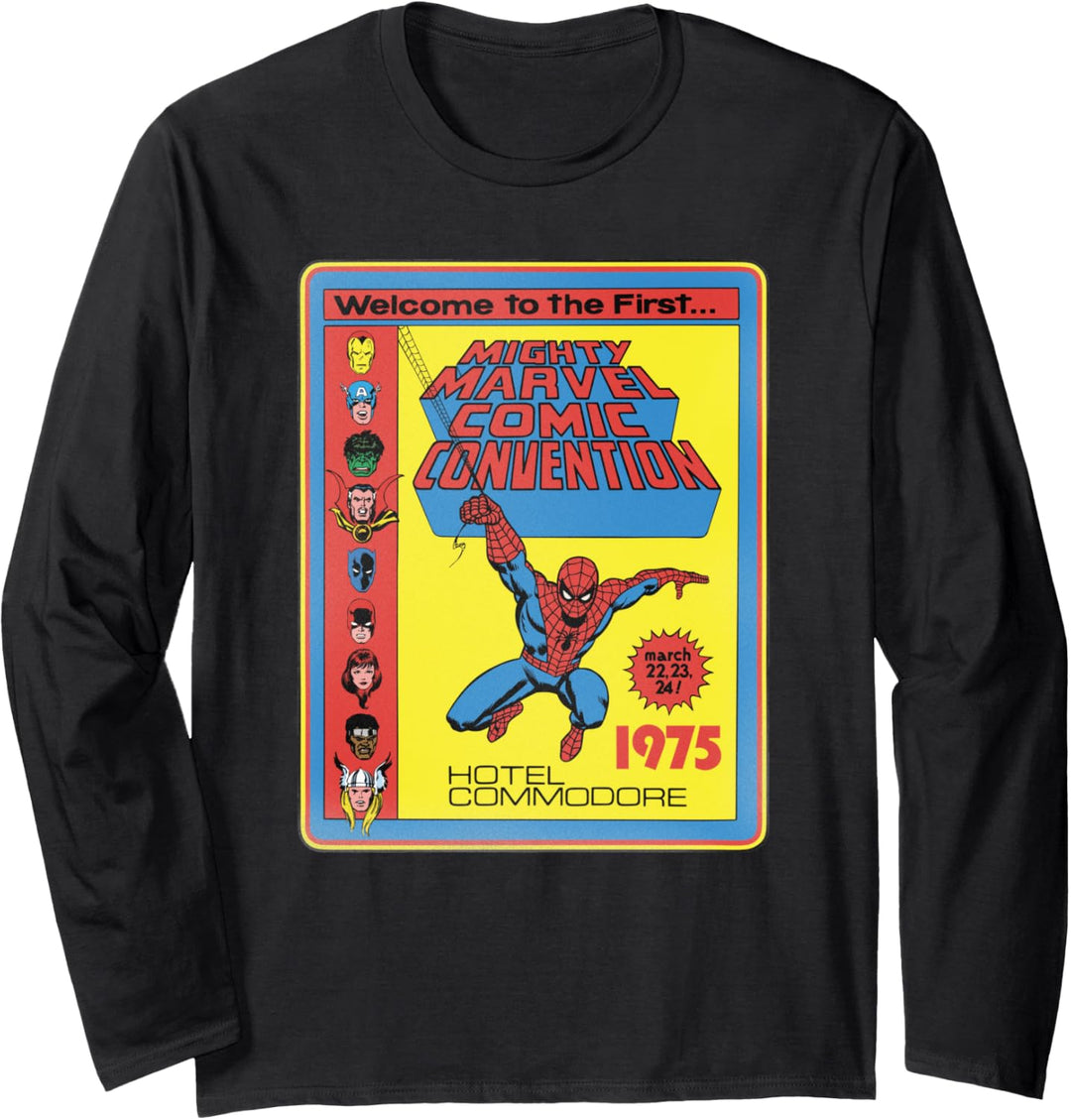 Marvel Mighty Marvel Comic Convention Vintage Langarmshirt