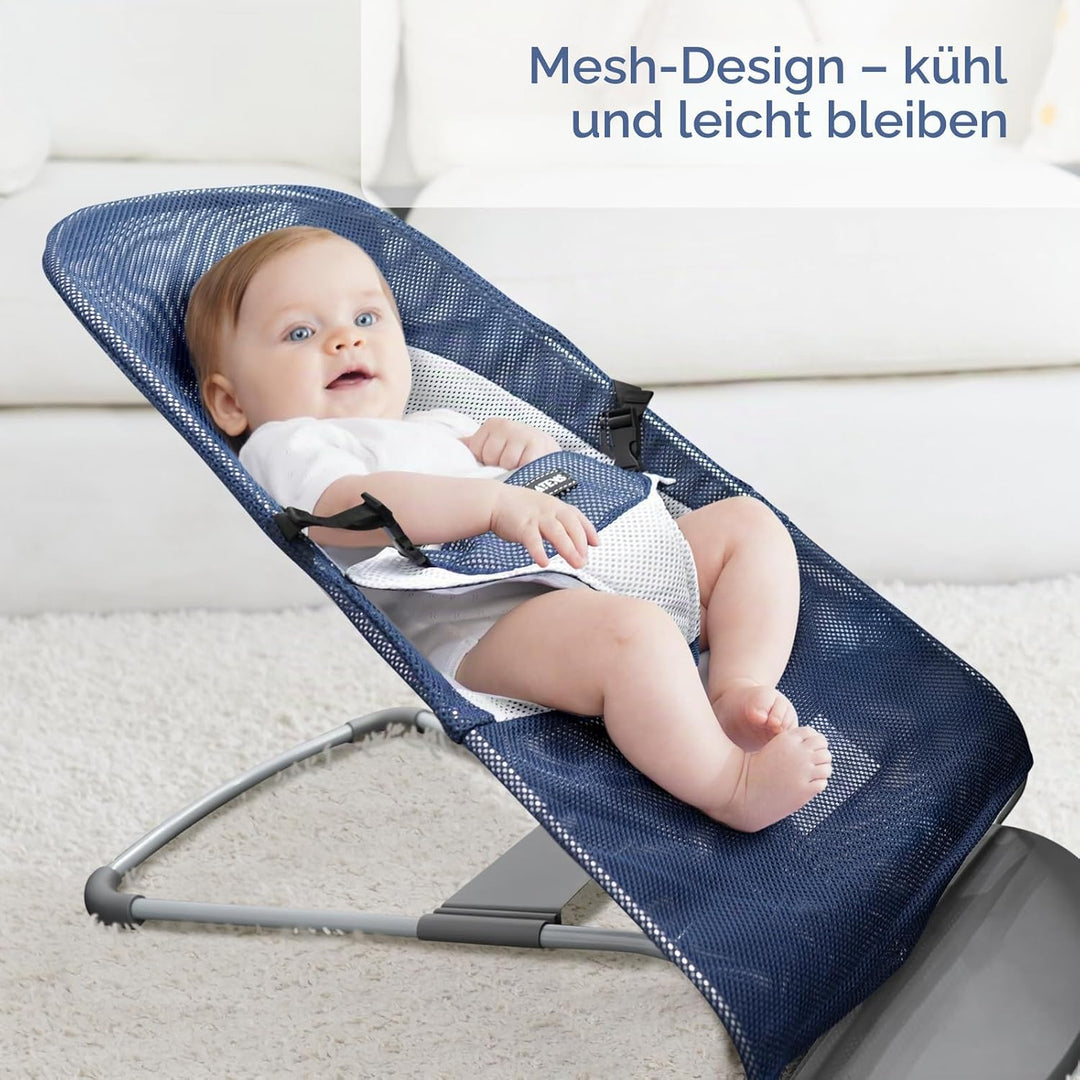 Stoffsitz für Babywippe – Bezug für Babywippe Balance Soft & Bliss, belüftetes Netzgewebe, hautfreun