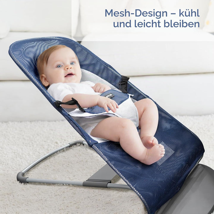 Stoffsitz für Babywippe – Bezug für Babywippe Balance Soft & Bliss, belüftetes Netzgewebe, hautfreun
