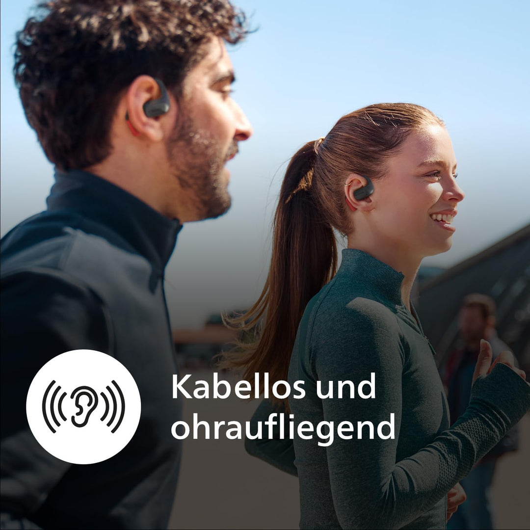 Philips TAA6709 True Wireless Air Conduction Open Ear Sports 5.3 Bluetooth Headphones, 28 Hours Play