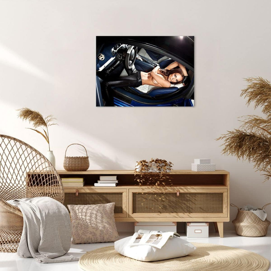 Bilder auf Leinwand Schönheit Körper Auto Modell Leinwandbild 70x50cm Wandbilder Dekoration Wohnzimm