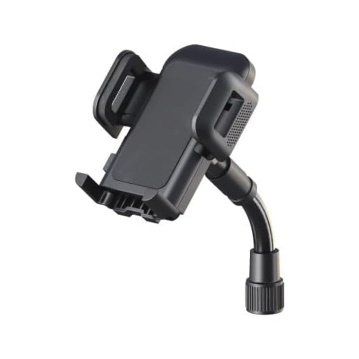 K&M 19762 Smartphone-Halter Schwarz, Kunststoff - 360° Drehung, flexible Klemmbacken für 4,5-9 cm -