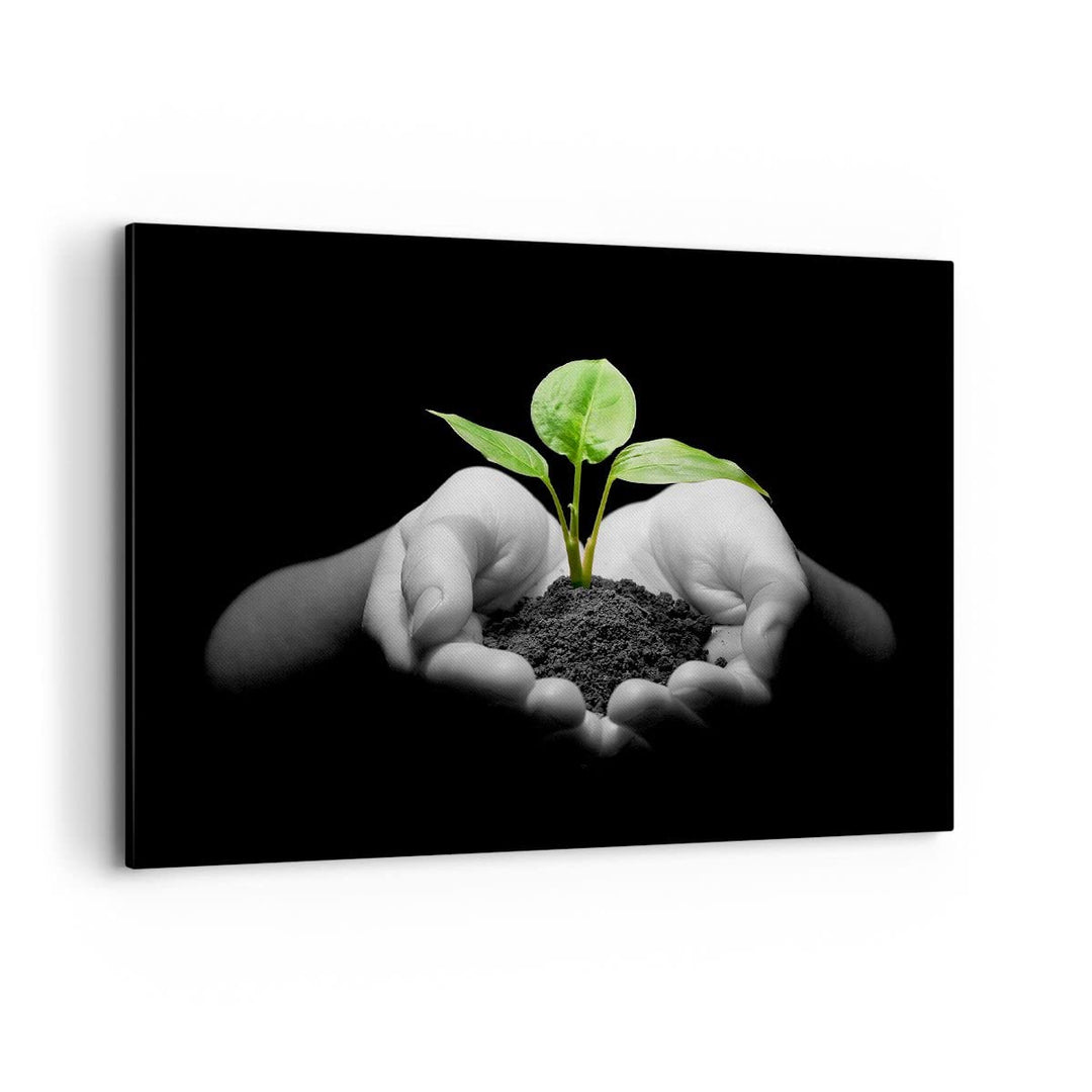 Bilder auf Leinwand 100x70cm Leinwandbild Natur Pflanze Wissenschaft Schutz Gross Wanddeko Bild Schl