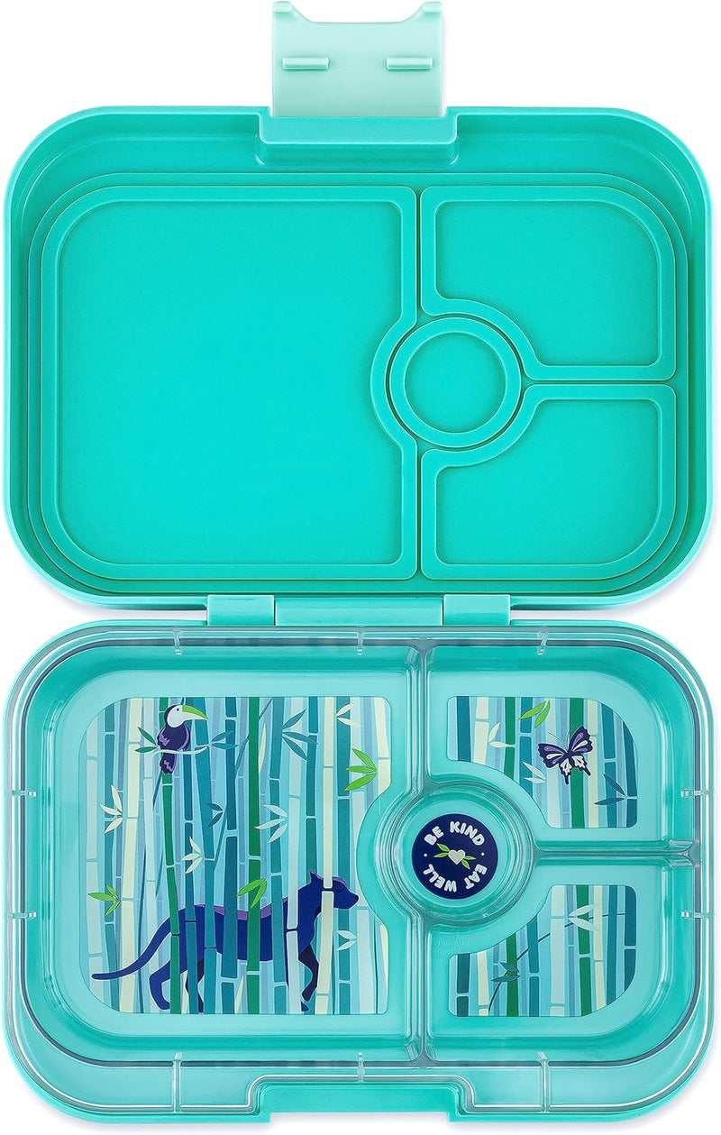 yumbox Panino M Lunchbox (Tropical Aqua) - mittelgrosse Brotdose mit 4 Fächern | Kinder Bento Box fü