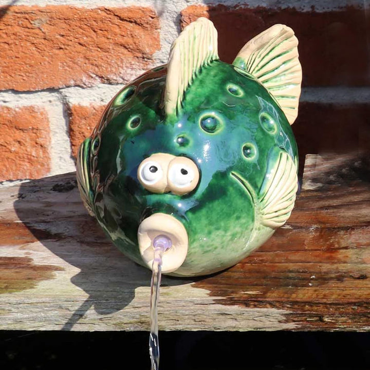 Wasserspeier Fisch grün 230V