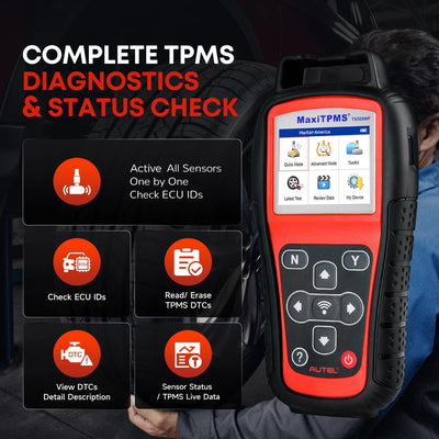 Autel MaxiTPMS TS508, Professional für Aktivieren/Neulernen Aller Sensoren, TPMS Reset, TPMS Program