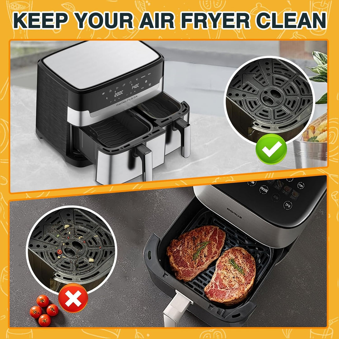 28 Stück Airfryer Zubehör,Heissluftfritteuse Zubehör Set für Philips Dual Basket Airfryer 3000/5000