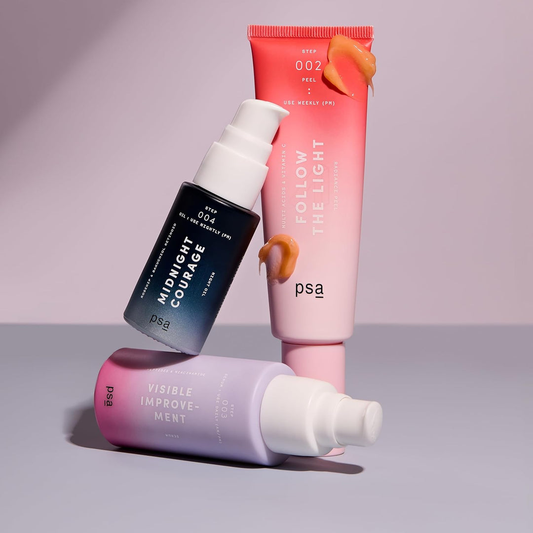 PSA MIDNIGHT COURAGE Rosehip &amp; Bakuchiol Retinoid Night Oil. Facial Oil for Nighttime Skincare Routi