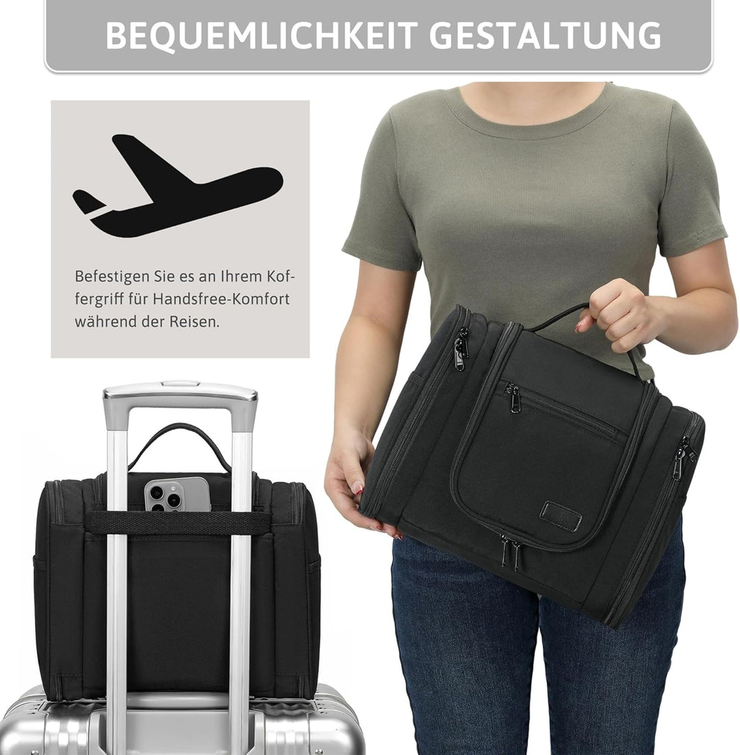 Pearl Angeli kulturbeutel für Damen und Herren, kulturbeutel Aufhängen, Wasserabweisende kulturtasch