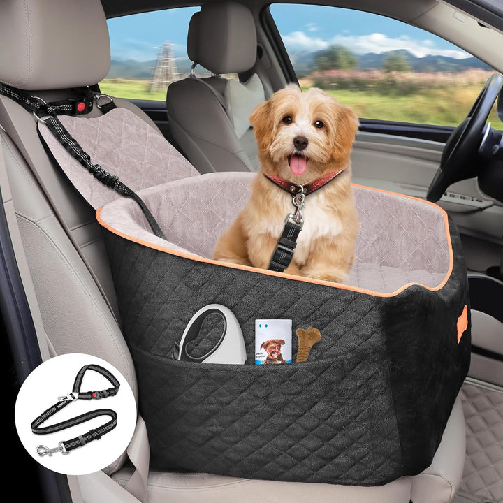 COCASES Hunde Autositz für kleine mittelgrosse Hunde, Hundesitz für Beifahrersitz Höhenverstellbarer