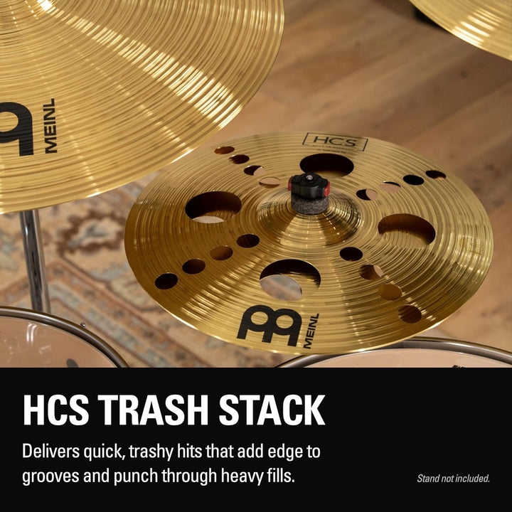 Meinl Cymbals HCS Trash Stack 14 Zoll (Video) Schlagzeug Becken (35,56cm) Messing, Traditionelles Fi