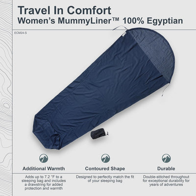 Cocoon Baumwollschlafsack Mummy Liner Small - Egyptian Cotton tuareg grey, tuareg grey