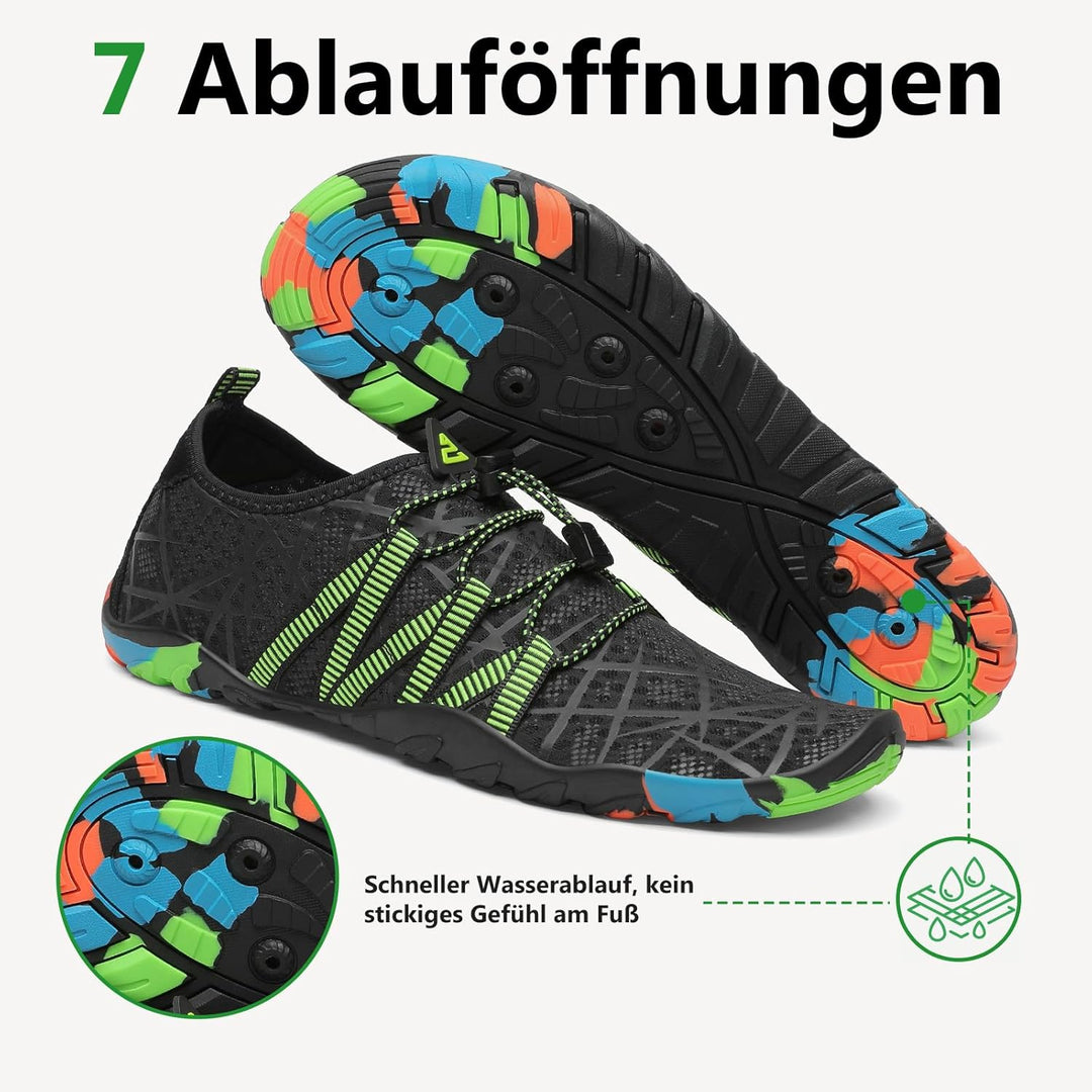 SAGUARO Herren Badeschuhe Damen rutschfeste Sohle Schnell Trocknend Schwimmschuhe 37 EU Graphit, 37